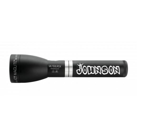 ML150LRSX Rechargeable LED Fast-Charging Flashlight - Matte Black - Custom Tactical Engraving