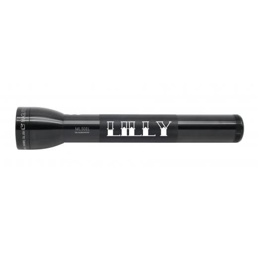 ML300L LED 3-Cell D Flashlight - Black - Custom Engraving