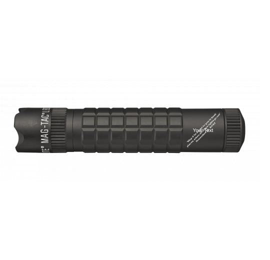 MAG-TAC CR123 LED Flashlight Crowned Bezel - Black - Custom Engraving