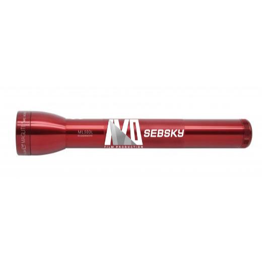 ML300L LED 3-Cell D Flashlight - Red - Custom Engraving