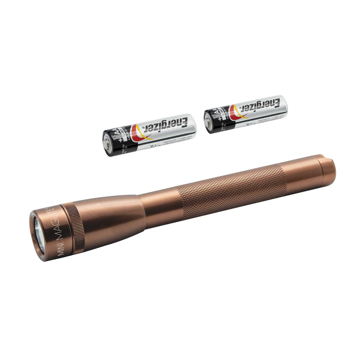 Energizer AA batteries on a white background.