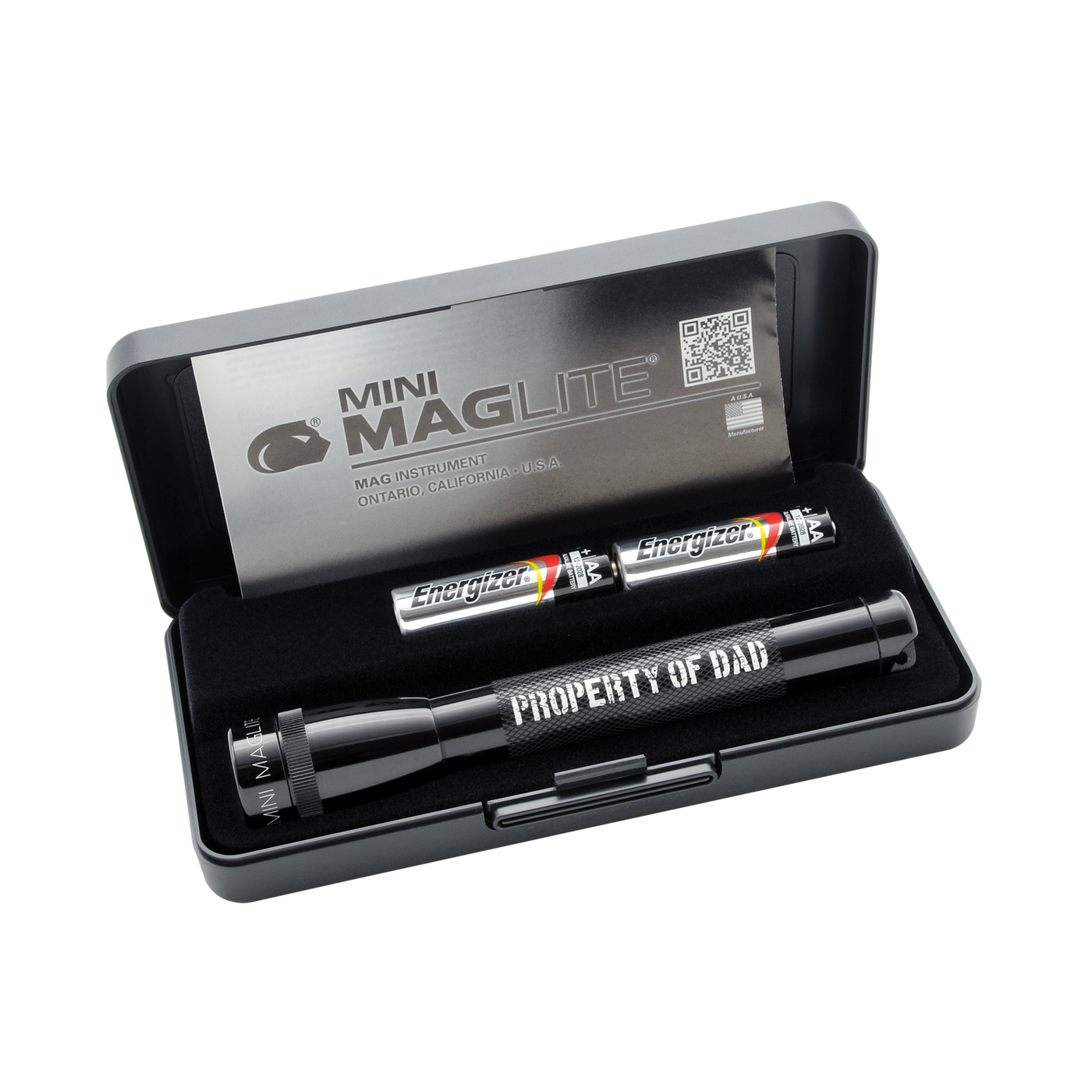Mini Maglite Xenon 2AA - Property of Dad - Black