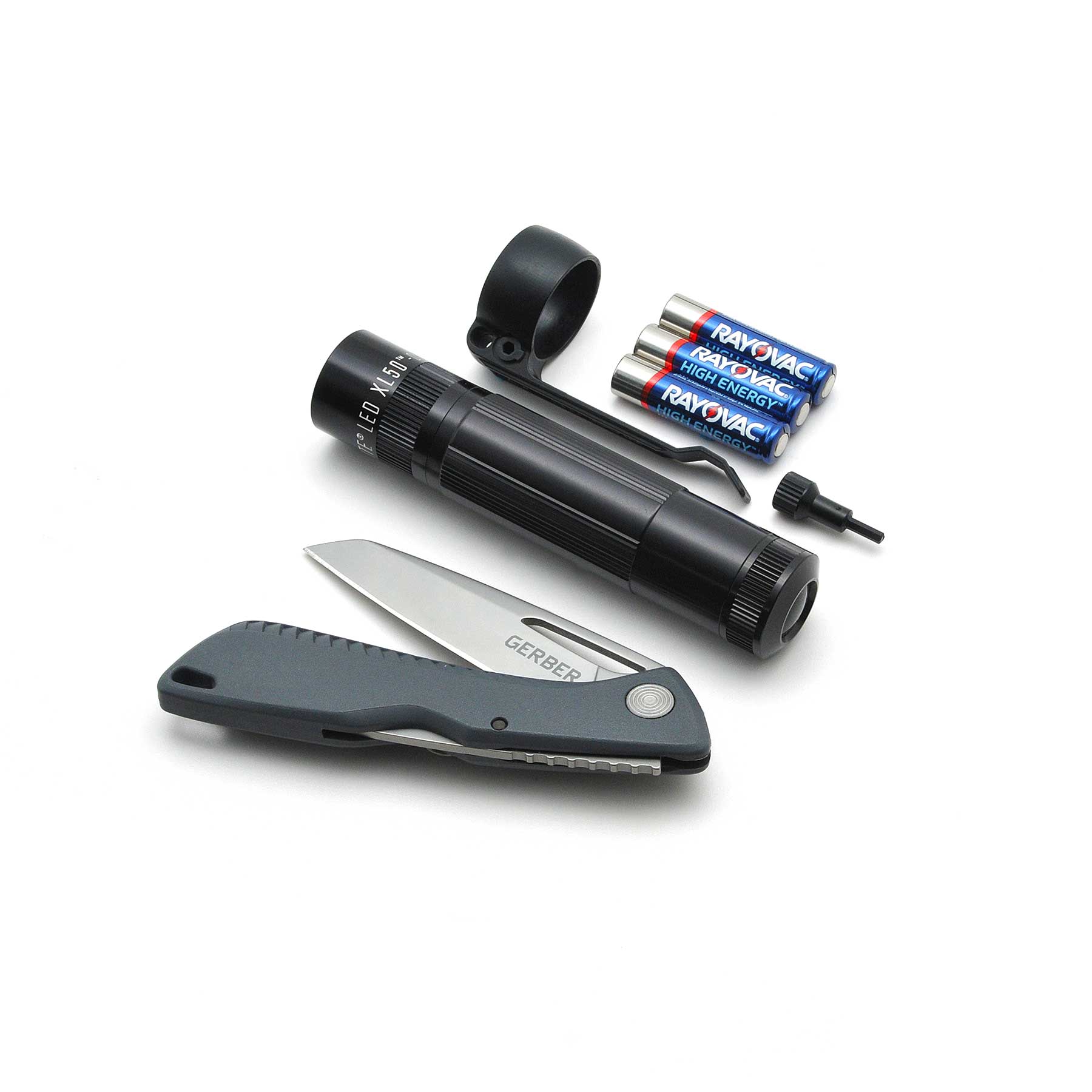 Maglite XL50 Flashlight / Gerber Sharkbelly Knife