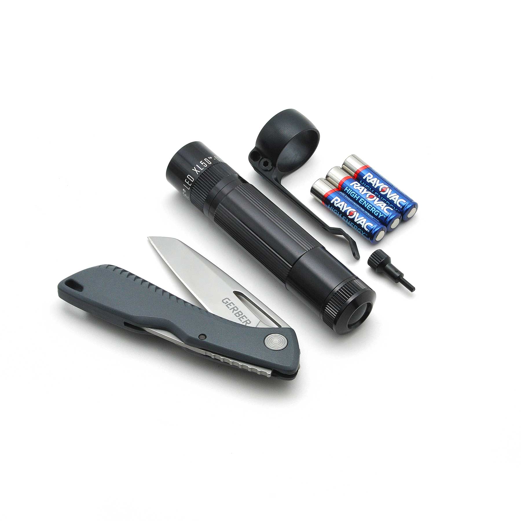 Maglite XL50 Flashlight / Gerber Sharkbelly Knife