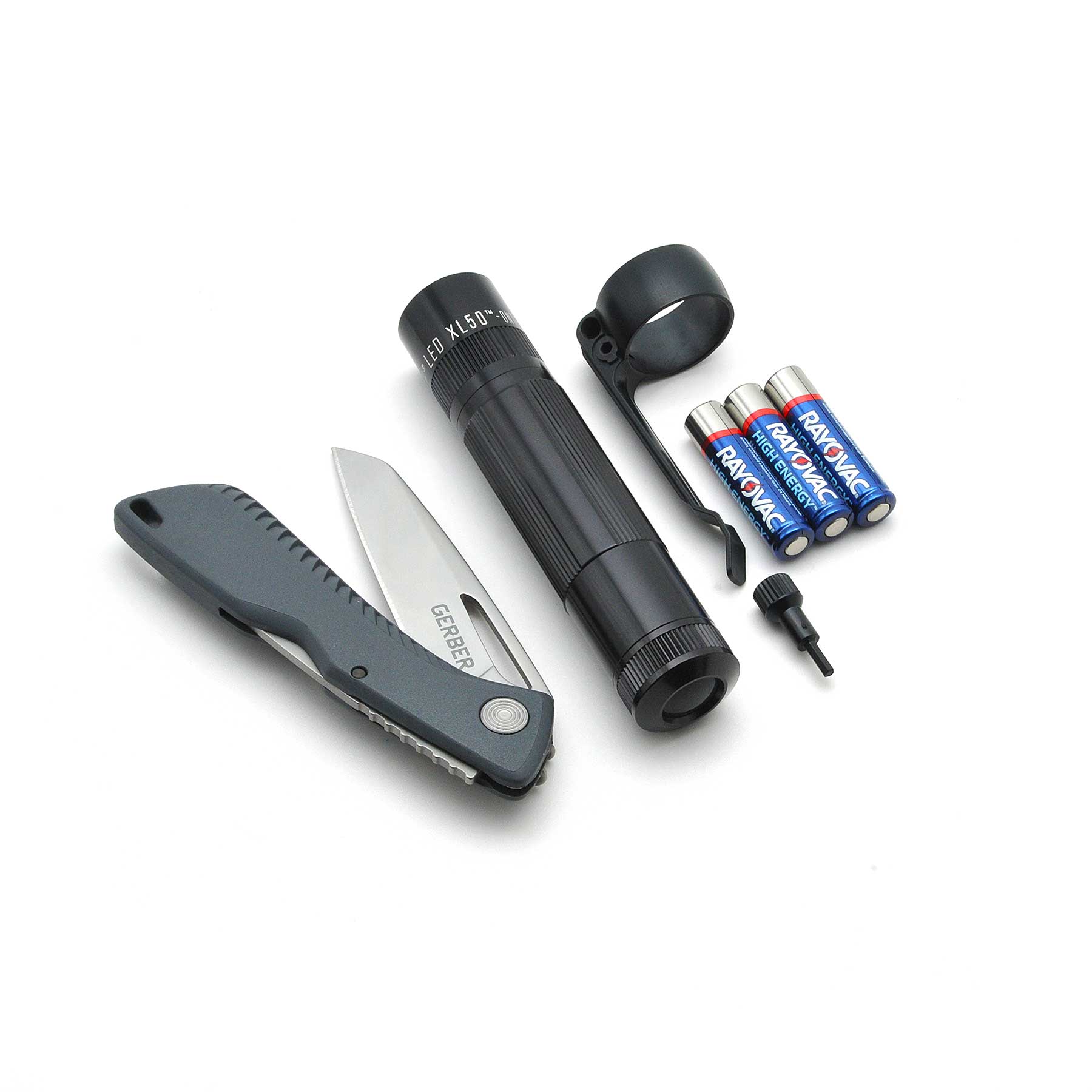 Maglite XL50 Flashlight / Gerber Sharkbelly Knife