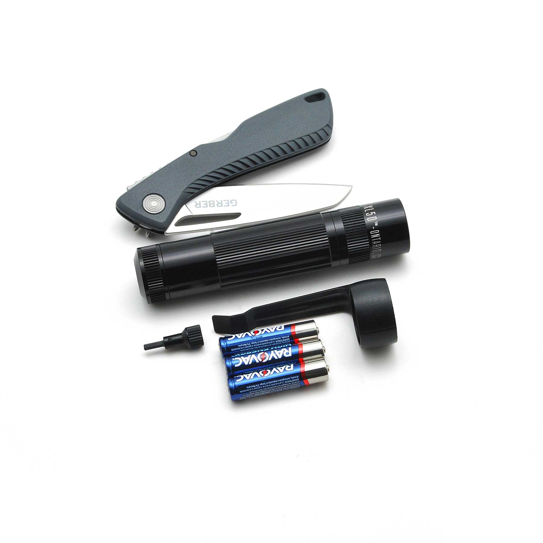 Maglite XL50 Flashlight / Gerber Sharkbelly Knife