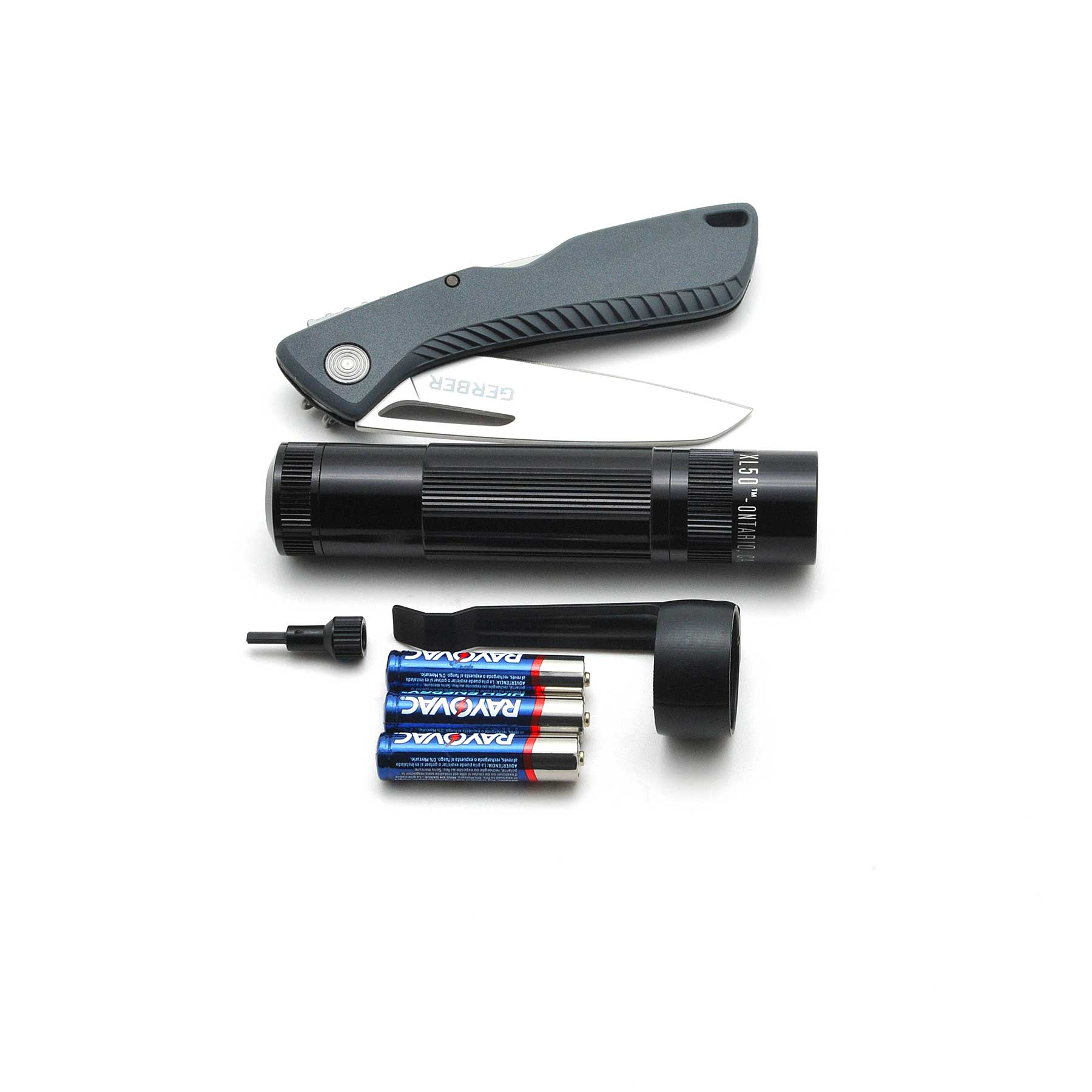 Maglite XL50 Flashlight / Gerber Sharkbelly Knife