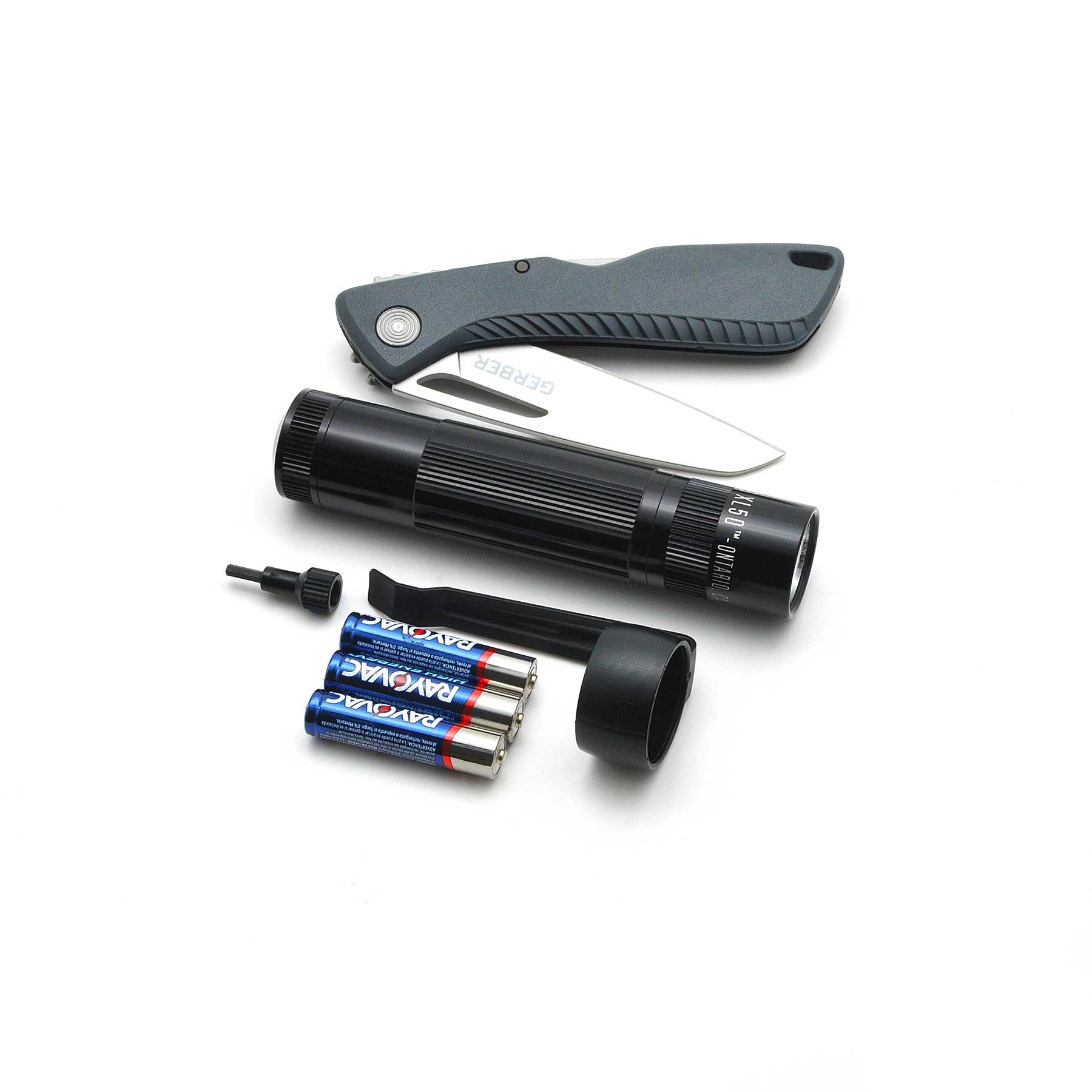 Maglite XL50 Flashlight / Gerber Sharkbelly Knife