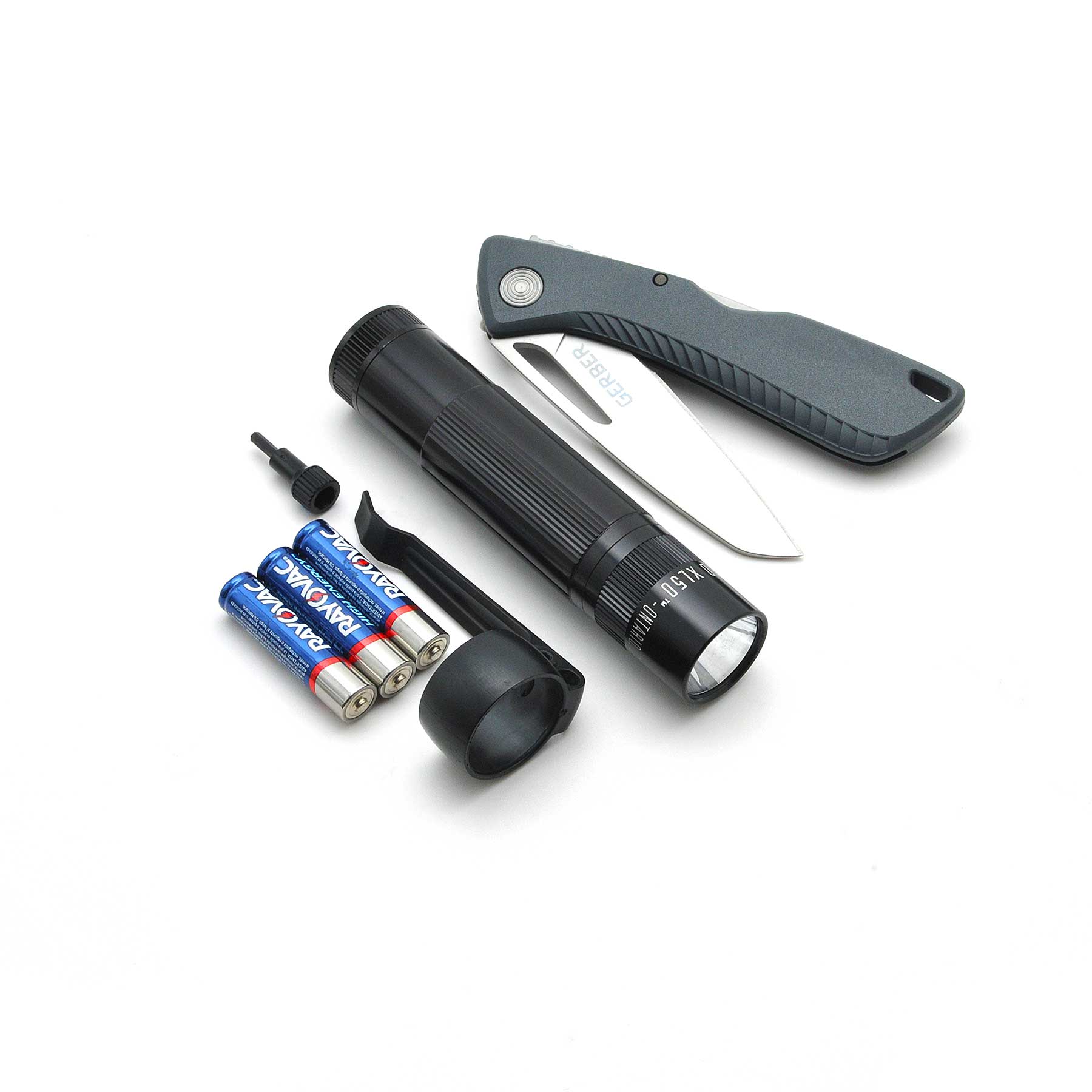 Maglite XL50 Flashlight / Gerber Sharkbelly Knife