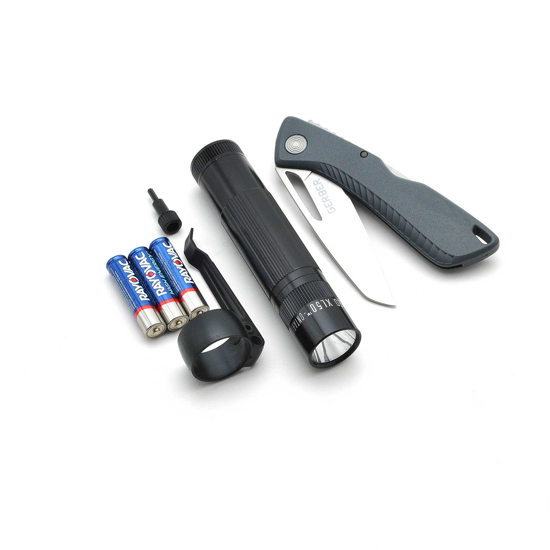 Maglite XL50 Flashlight / Gerber Sharkbelly Knife