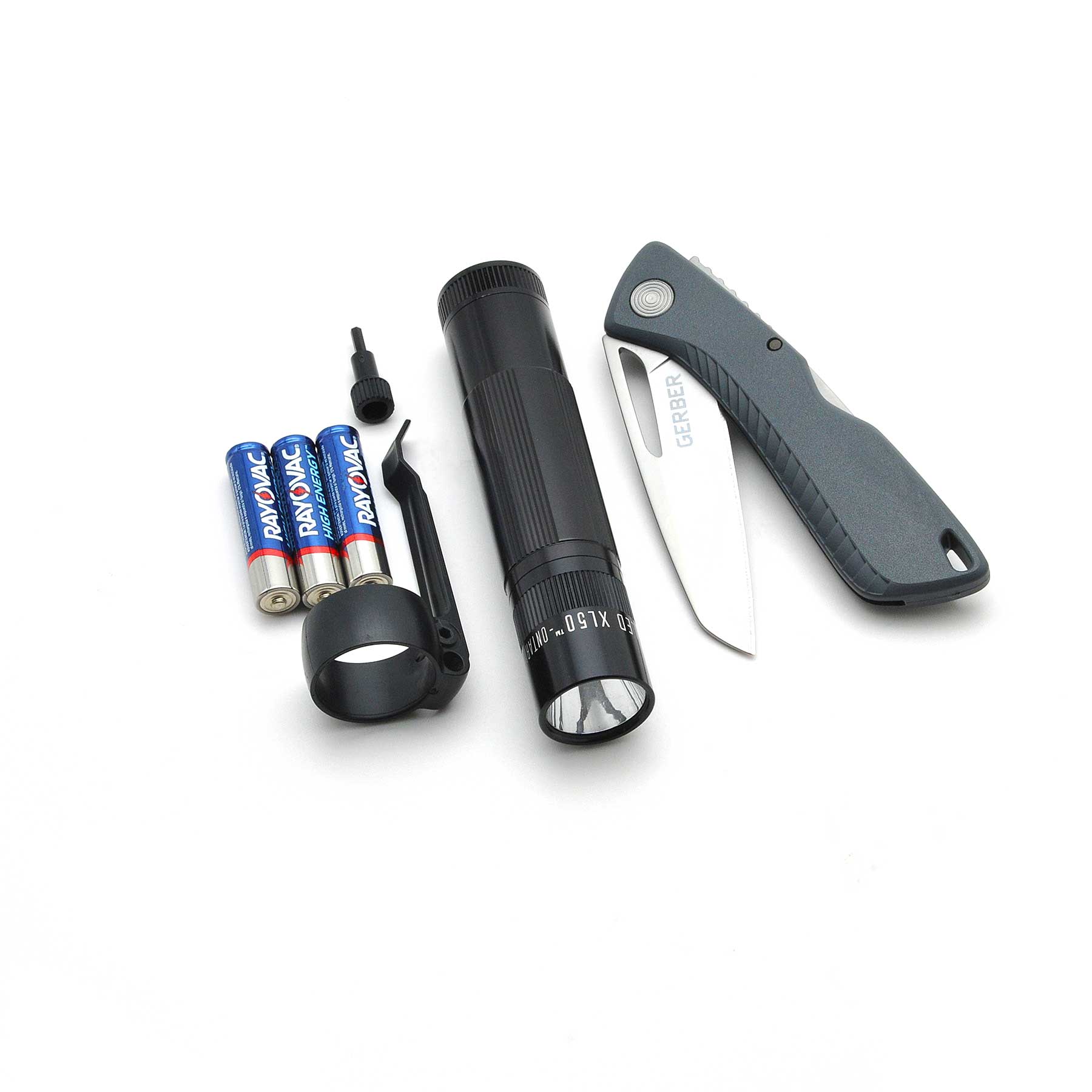 Maglite XL50 Flashlight / Gerber Sharkbelly Knife