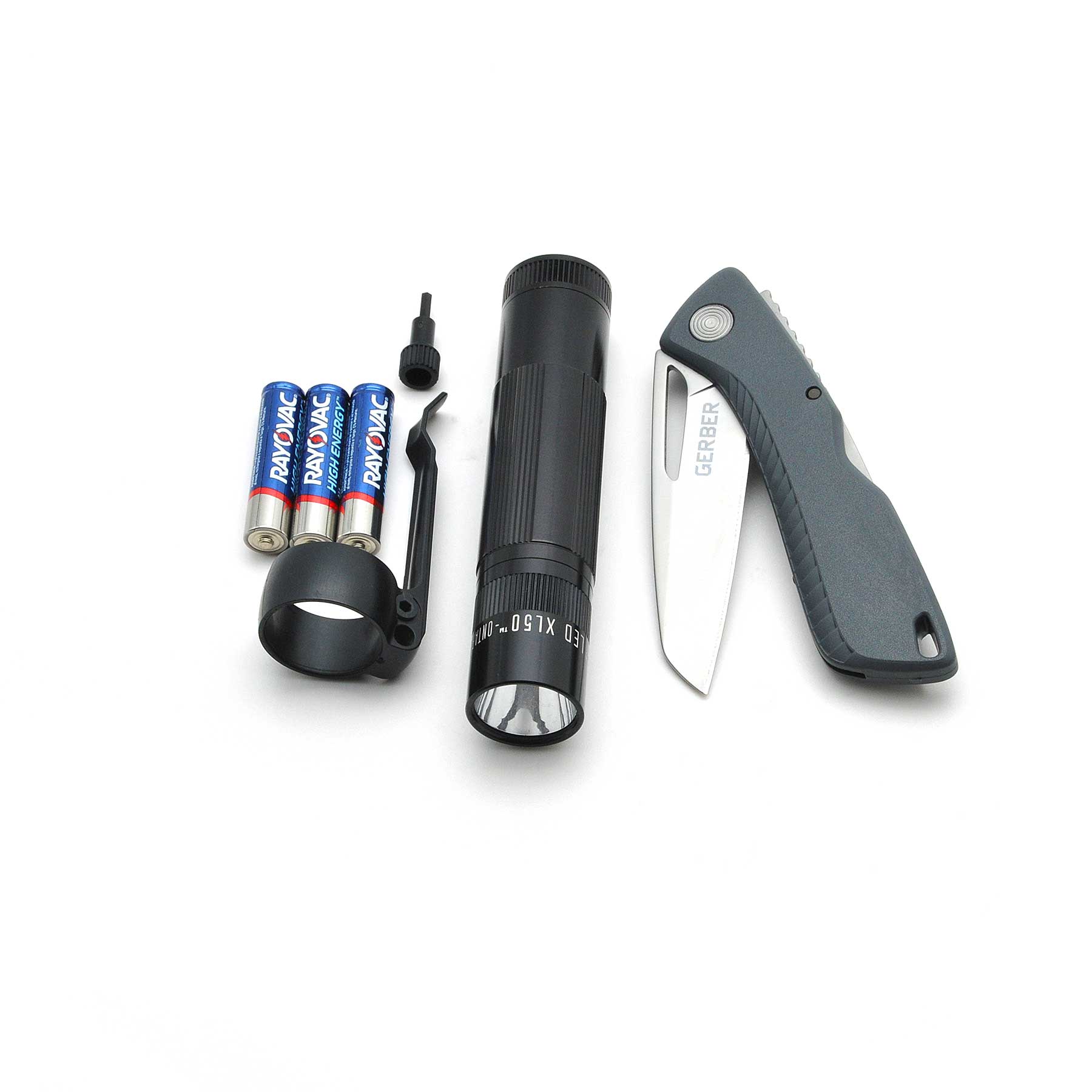 Maglite XL50 Flashlight / Gerber Sharkbelly Knife