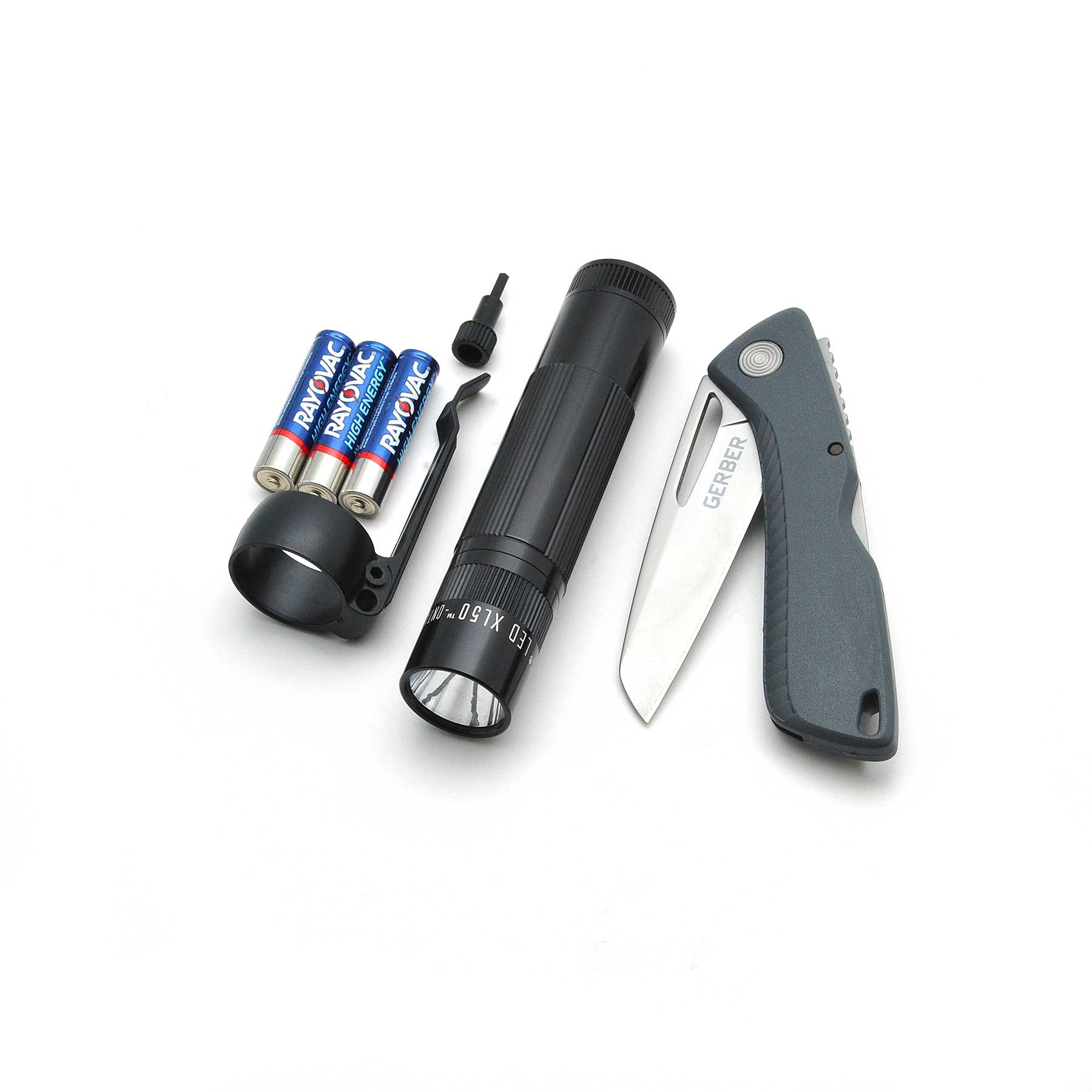 Maglite XL50 Flashlight / Gerber Sharkbelly Knife