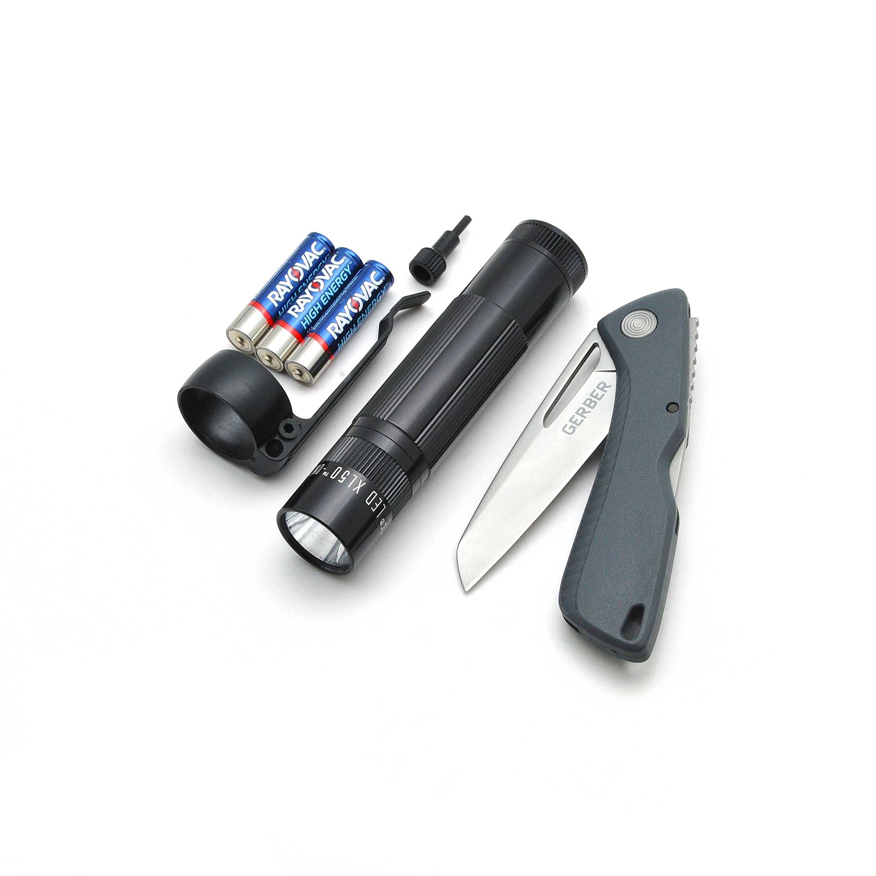 Maglite XL50 Flashlight / Gerber Sharkbelly Knife