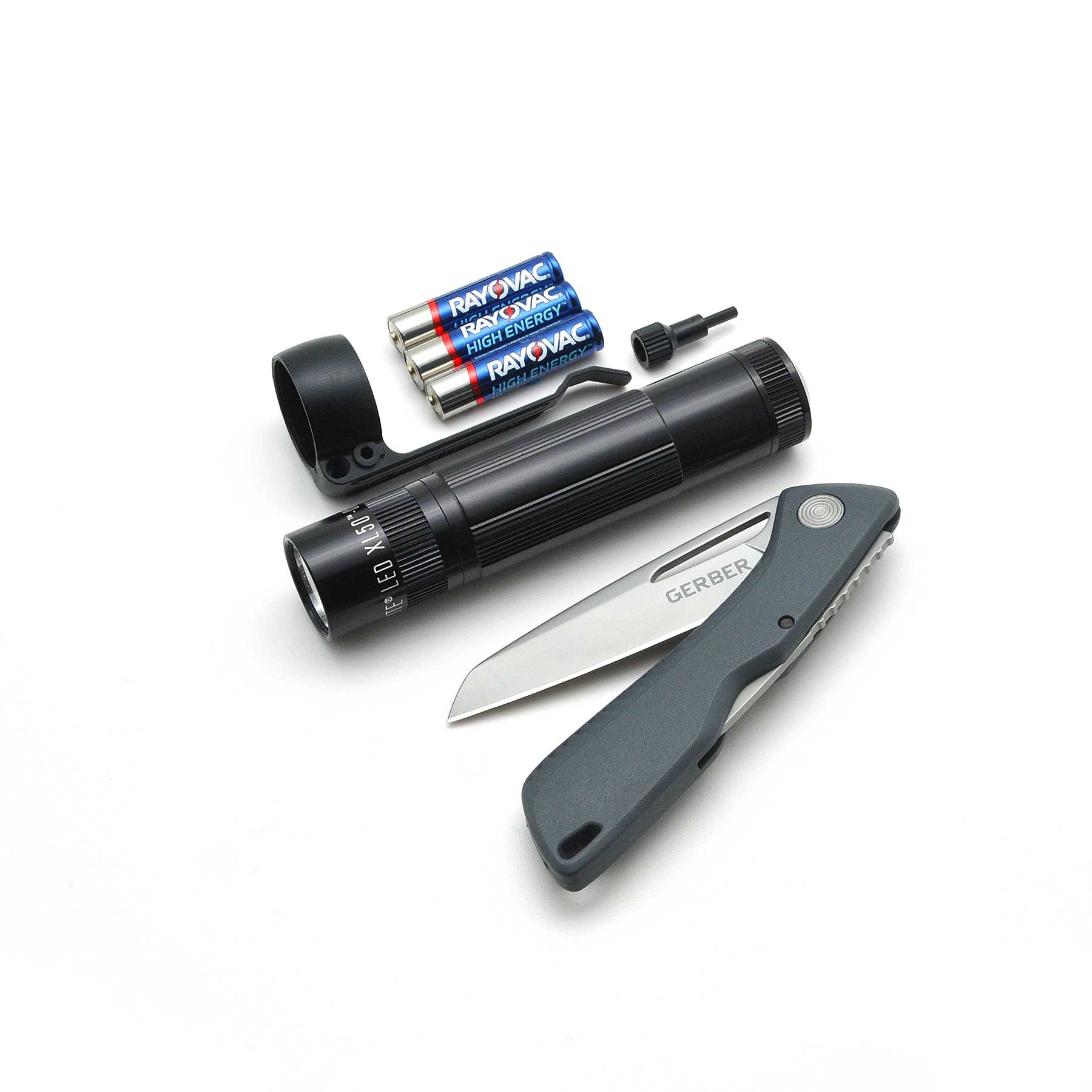 Maglite XL50 Flashlight / Gerber Sharkbelly Knife