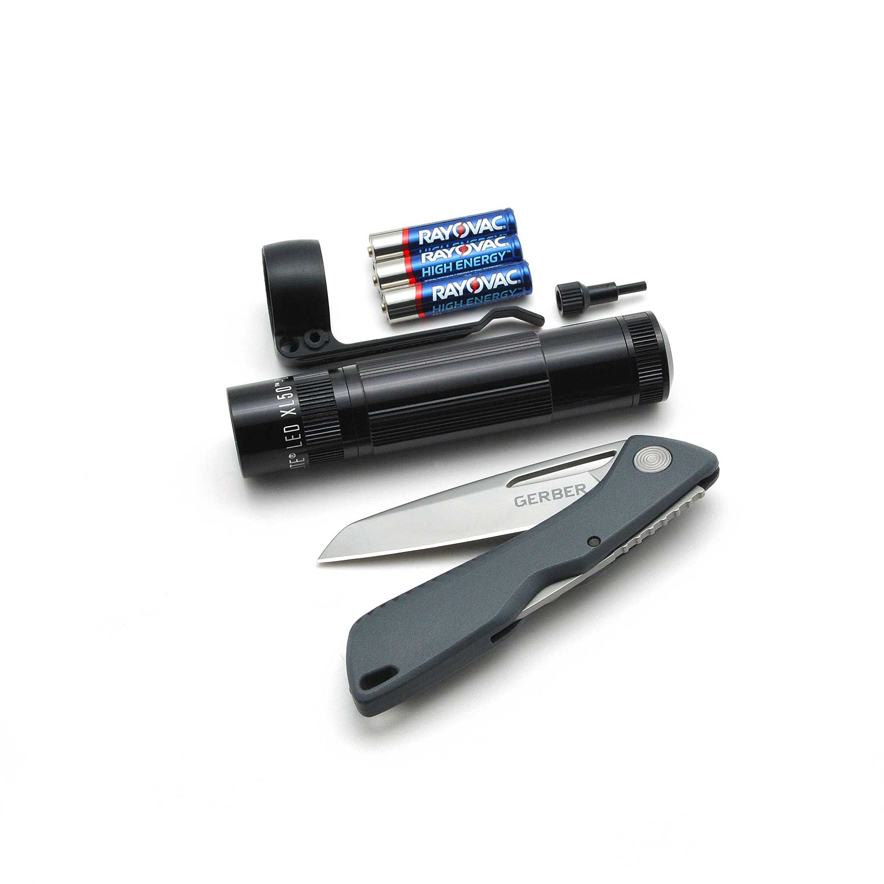 Maglite XL50 Flashlight / Gerber Sharkbelly Knife