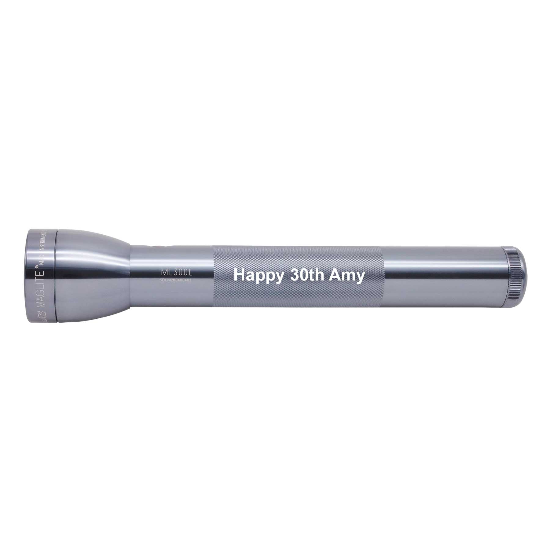 ML300L LED 3-Cell D Flashlight - Gray - Custom Engraving