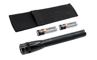 Mini Maglite Pro Plus LED Pocket Flashlight AA Silver with Holster