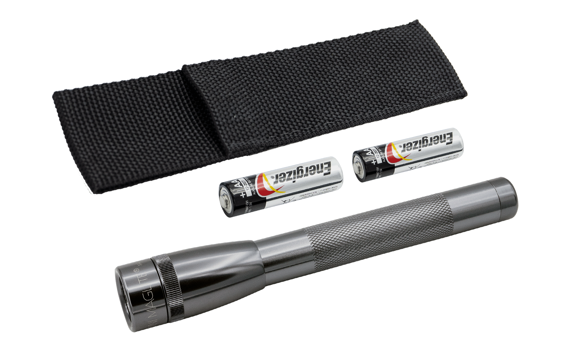 Mini Maglite LED Flashlight AA with Holster Grey