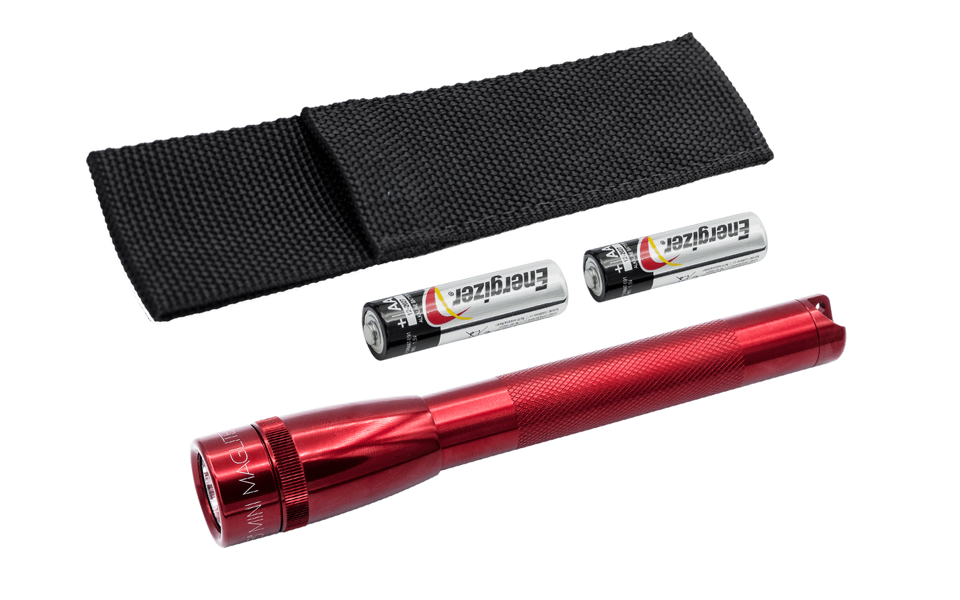 Mini Maglite LED Flashlight AA with Holster Red