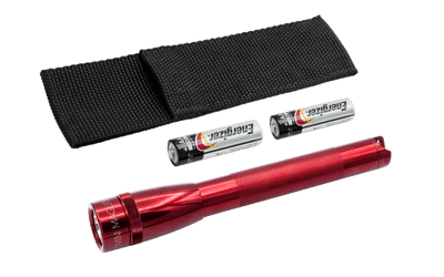 Mini Maglite LED Flashlight AA with Holster Red