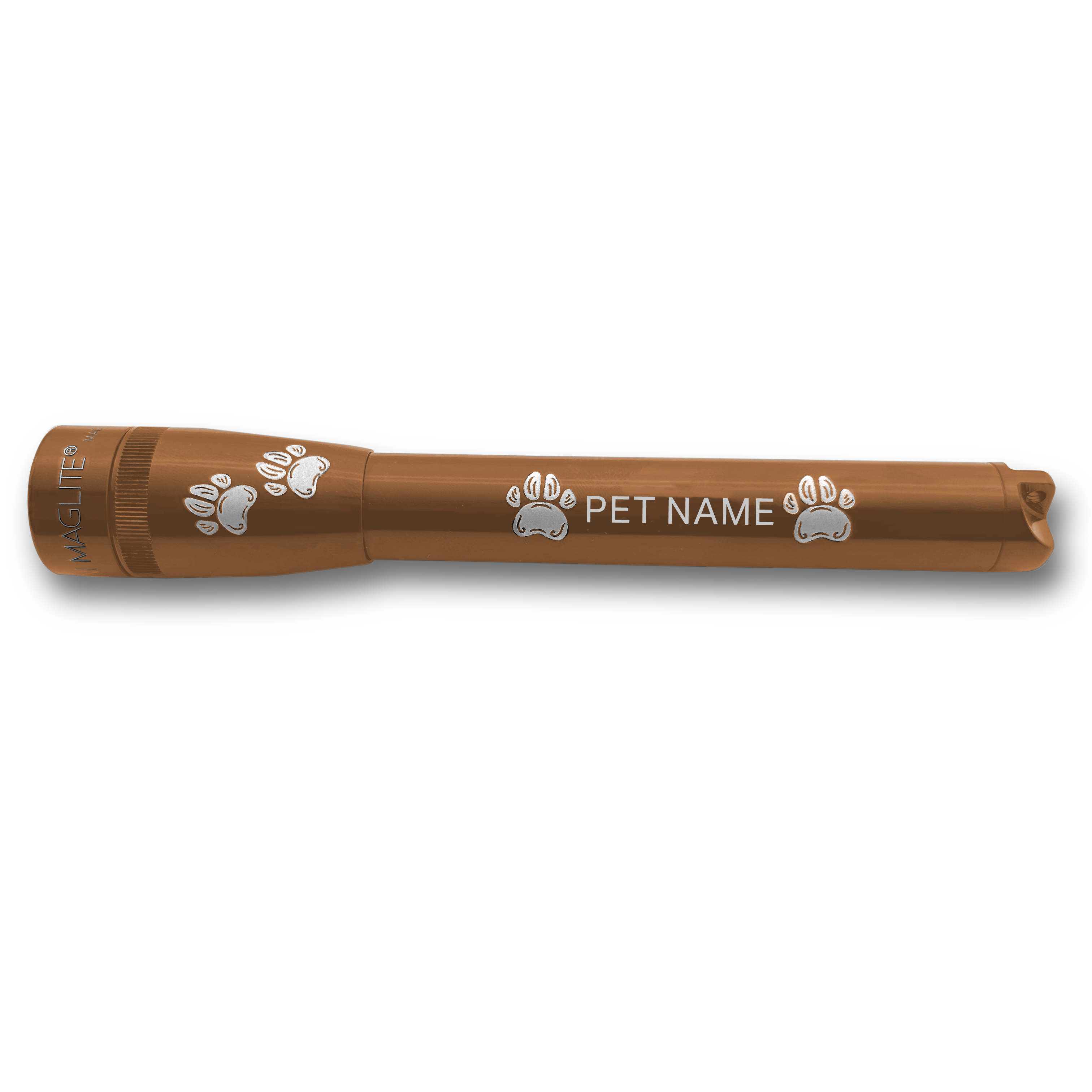 Mini Maglite Pro LED Flashlight - Brown - Custom Pet Engraving