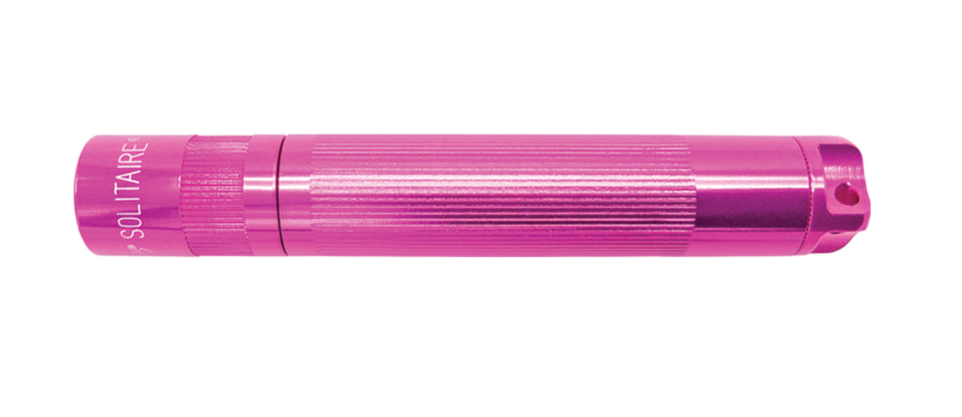 Solitaire LED Key Chain Flashlight - Pink - Custom Engraving