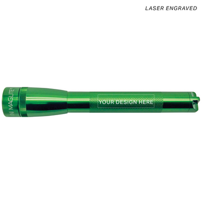 Mini Maglite Pro LED Flashlight - Dark Green - Custom Engraving