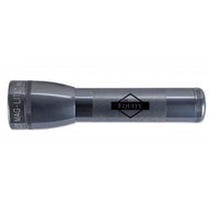 Gray ML25LT LED 2-Cell C flashlight featuring Equity logo engraving