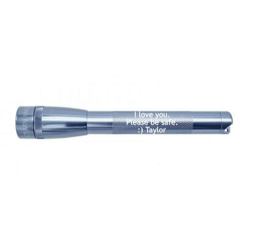Mini Maglite Pro LED Flashlight - Gray - Custom Engraving