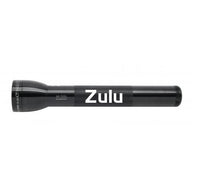 Black ML300L LED 3-Cell D flashlight with custom engraving Zulu along its body