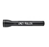 Black ML300L three cell D flashlight with LINZY FULLER engraving