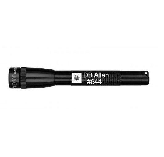 Mini Maglite Pro LED Flashlight - Black - Custom Engraving