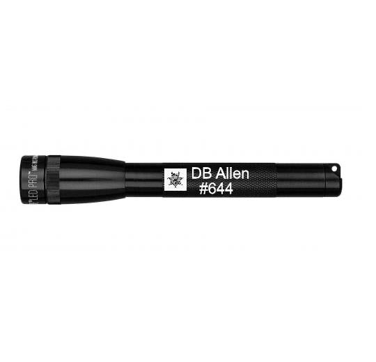 Mini Maglite Pro LED Flashlight - Black - Custom Engraving