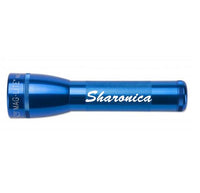 Blue ML25LT LED 2-Cell C flashlight with engraved Sharonica