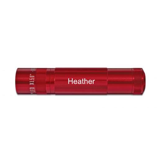 XL50 LED 3-Cell AAA - Red - Custom Engraving