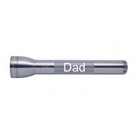 Gray ML300L LED 3-Cell D flashlight with Dad engraving