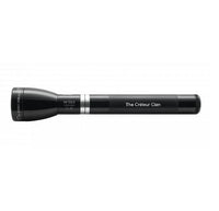 ML150LR rechargeable LED fast charging flashlight in gloss black with engraving The Créteur Clan.