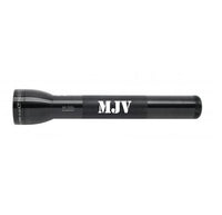 Black ML300L 3-Cell D flashlight with MJV engraving