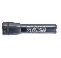 Gray ML25LT LED 2-Cell C flashlight engraved with Benco Dental Desert Region Josh Cummings