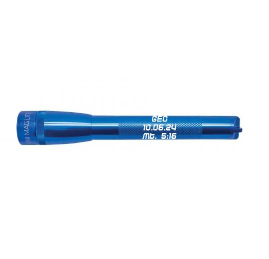 Mini Maglite Pro LED Flashlight - Blue - Custom Engraving