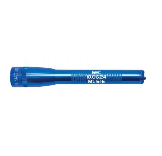 Mini Maglite Pro LED Flashlight - Blue - Custom Engraving