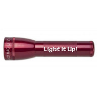 ML25LT LED 2-Cell C flashlight in red with white engraving Light It Up