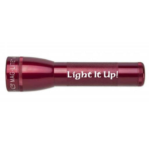 ML25LT LED 2-Cell C Flashlight - Red - Custom Engraving