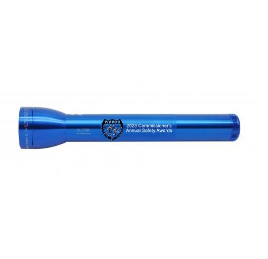 ML300L LED 3-Cell D Flashlight - Blue - Custom Engraving