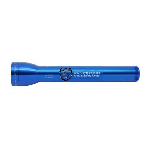 ML300L LED 3-Cell D Flashlight - Blue - Custom Engraving