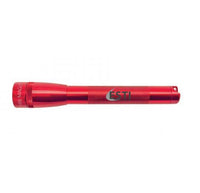 Red Mini Maglite Pro LED flashlight with custom engraving