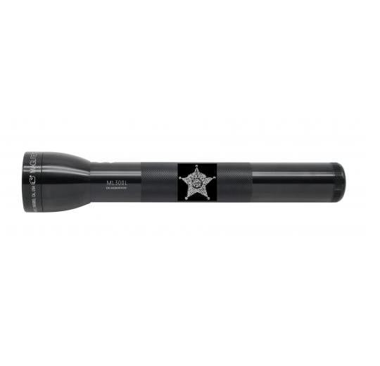 ML300L LED 3-Cell D Flashlight - Black - Custom Engraving