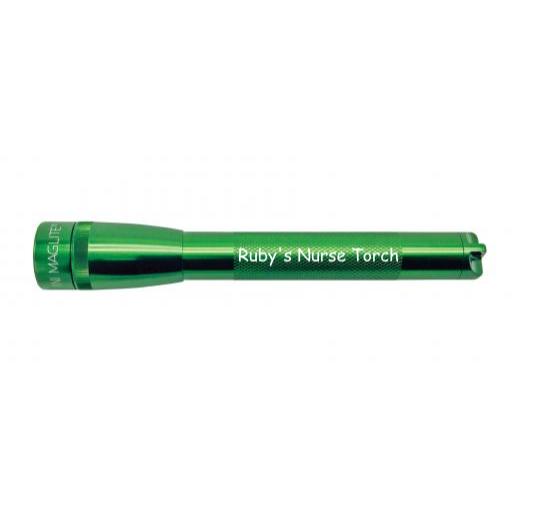 Mini Maglite Pro LED Flashlight - Dark Green - Custom Engraving