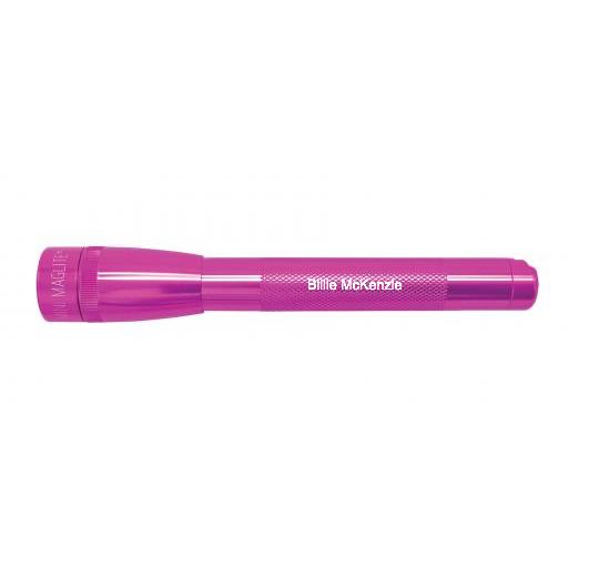 Mini Maglite Pro LED Flashlight - Pink - Custom Engraving